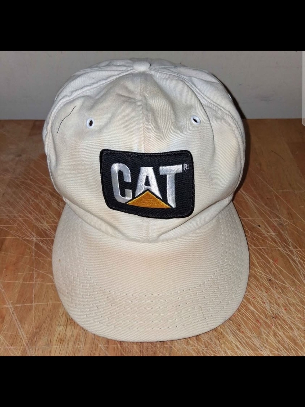 Vintage Tonkin CAT Caterpillar Heavy Equipment Snap Back Baseball Hat Workwear